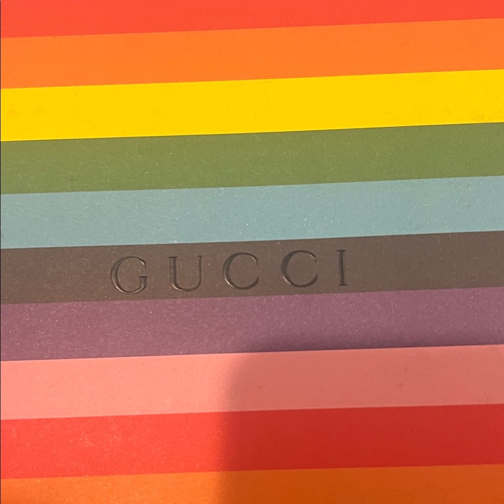 Gucci Multicolor Striped Shoe Box Rainbow Men’s Shoe Box LIMITED EDITION - Picture 3 of 12